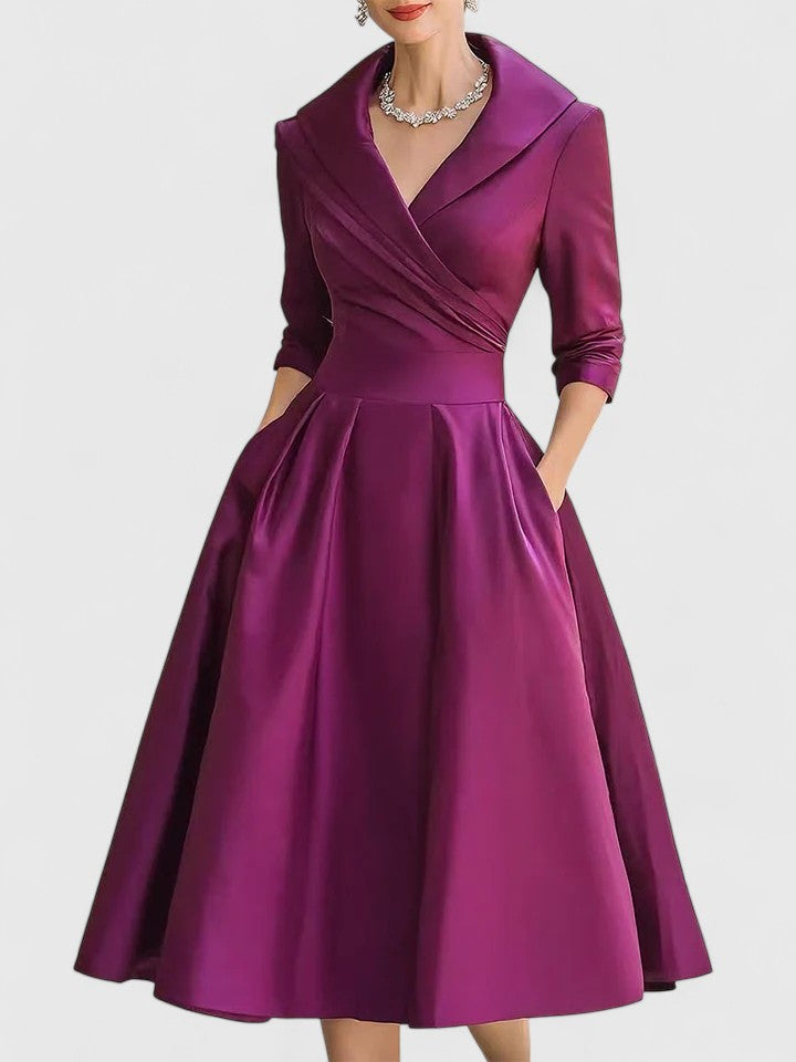 Yan™ | Elegant Midi Dress