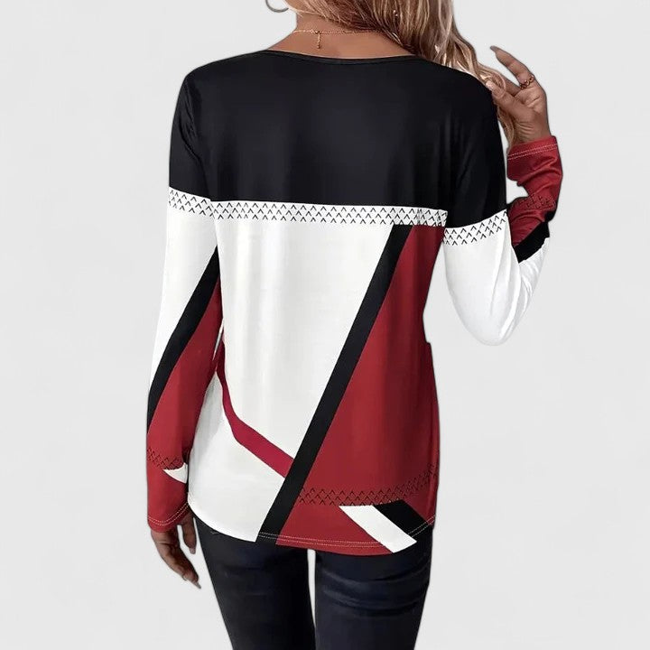 Aurélise™ | Geometric Chic Blouse