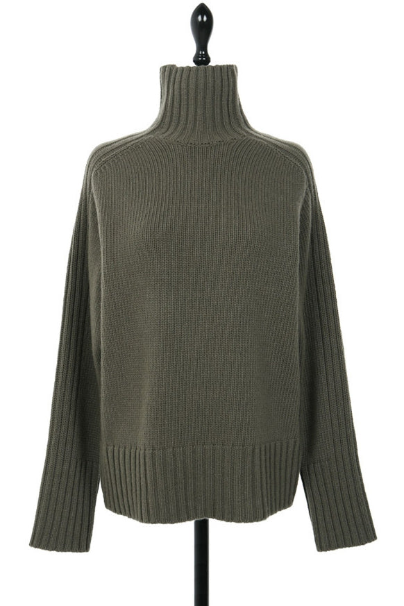 Basic High Neck Rib Knit Sweater - 6 Colors Available