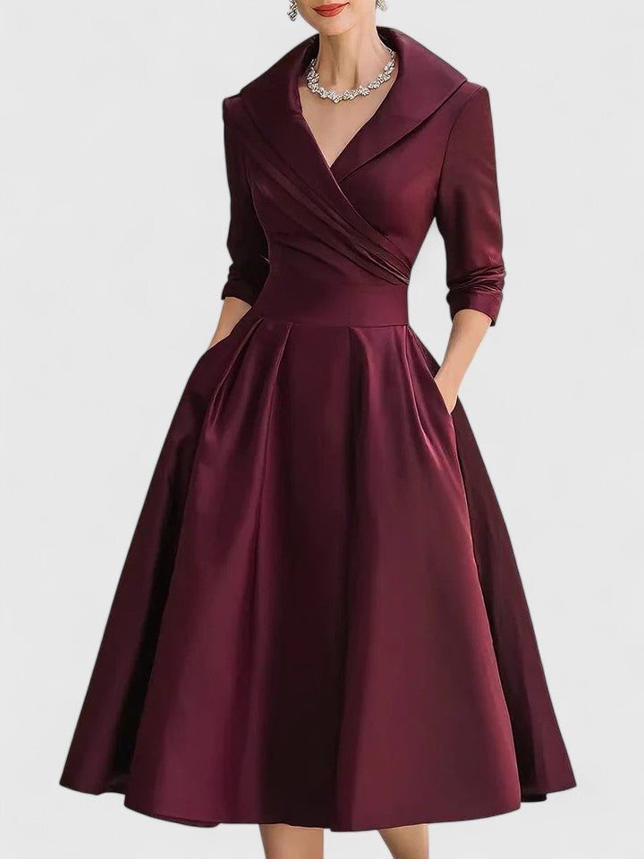 Yan™ | Elegant Midi Dress