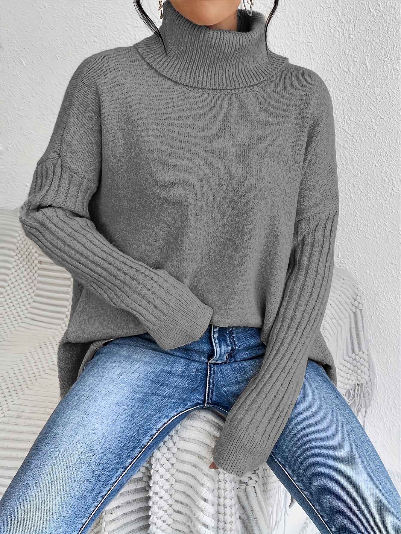 Tahlia™ | Effortlessly Chic High Neck Sweater