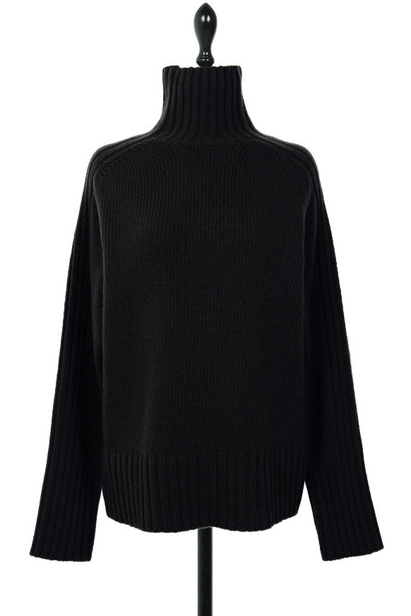 Basic High Neck Rib Knit Sweater - 6 Colors Available