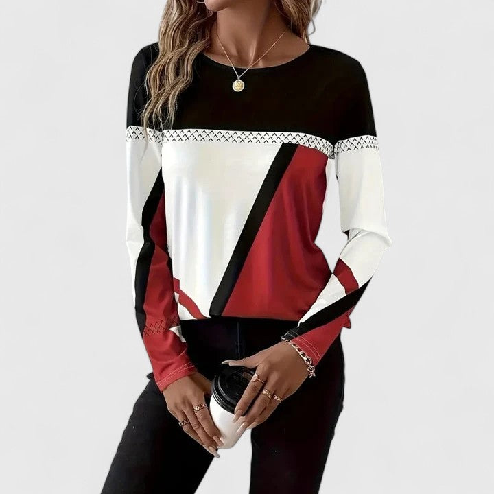 Aurélise™ | Geometric Chic Blouse