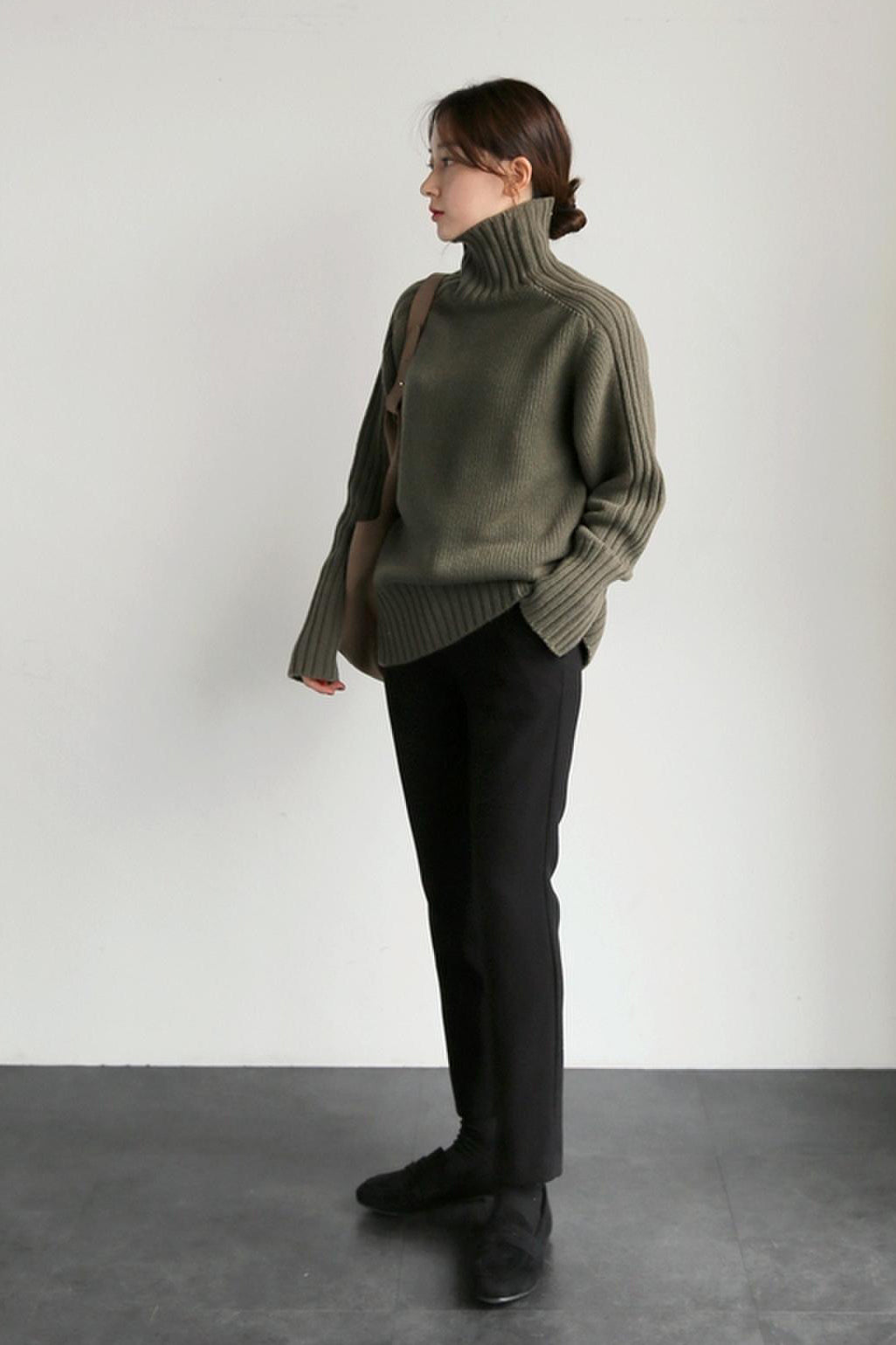 Basic High Neck Rib Knit Sweater - 6 Colors Available