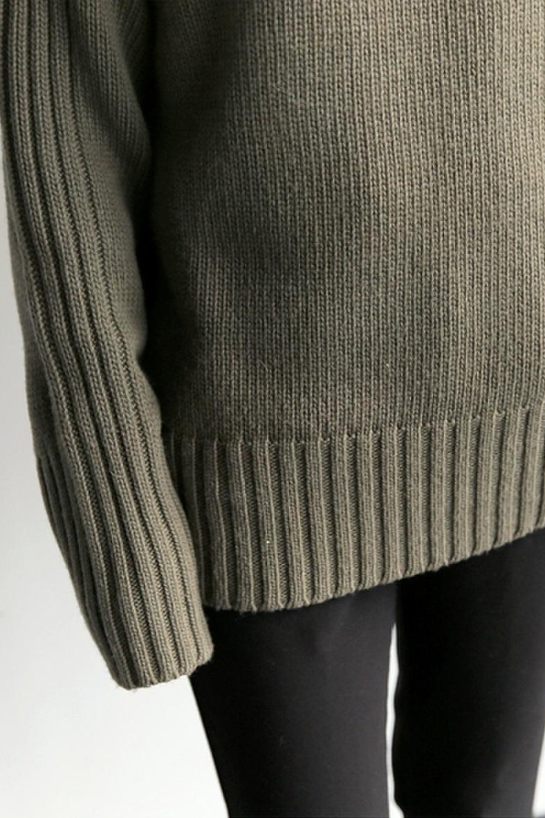 Basic High Neck Rib Knit Sweater - 6 Colors Available