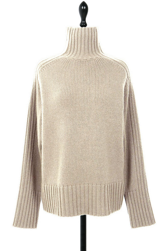 Basic High Neck Rib Knit Sweater - 6 Colors Available