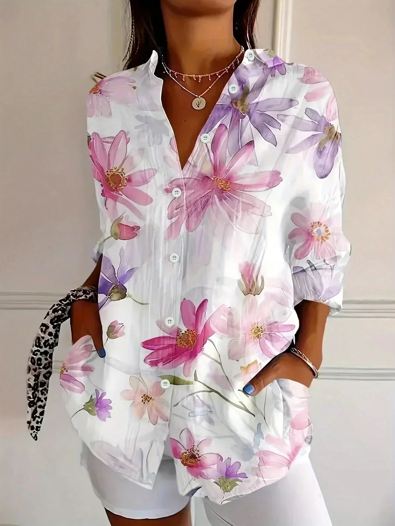 Ashtrid | Colorful Pattern Blouse