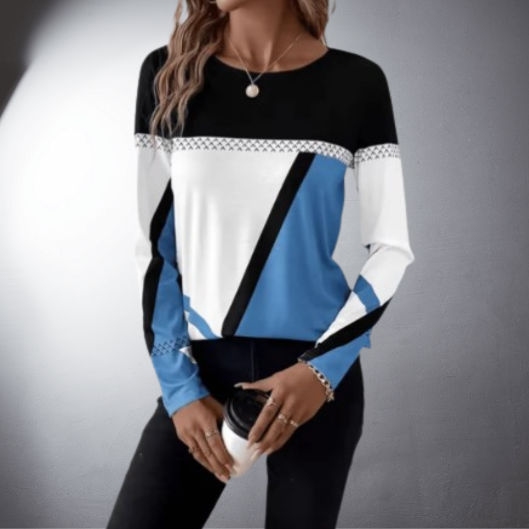 Aurélise™ | Geometric Chic Blouse