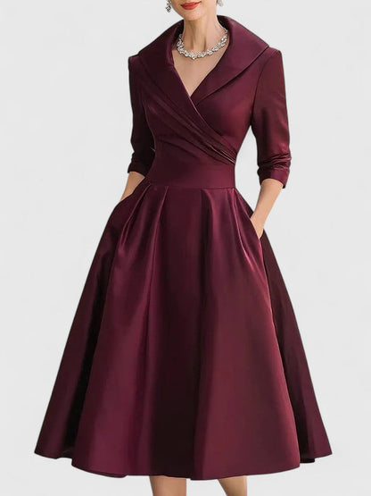 Yan™ | Elegant Midi Dress
