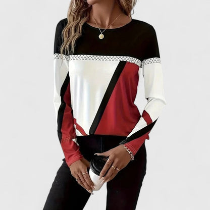 Aurélise™ | Geometric Chic Blouse