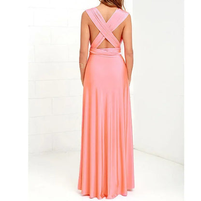 Lacie - Stylish Infinity Bridesmaid Floor-Length Dress