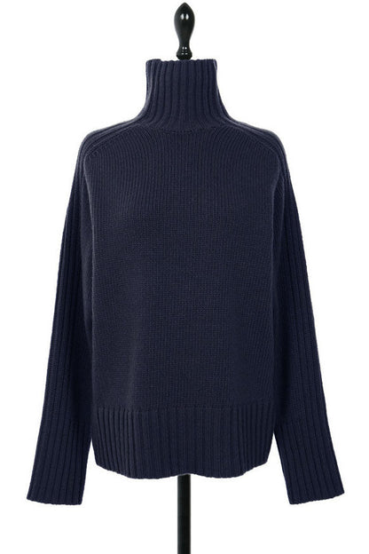 Basic High Neck Rib Knit Sweater - 6 Colors Available