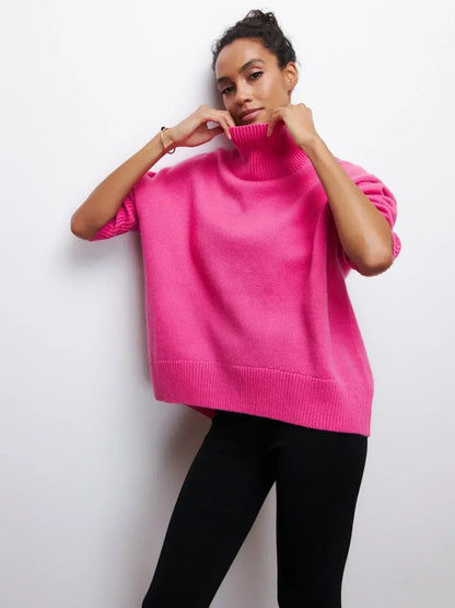 Eden - Elegant Oversized Turtleneck Knit Sweater