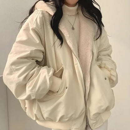 Rane™ - Reversible teddy wool hooded jacket